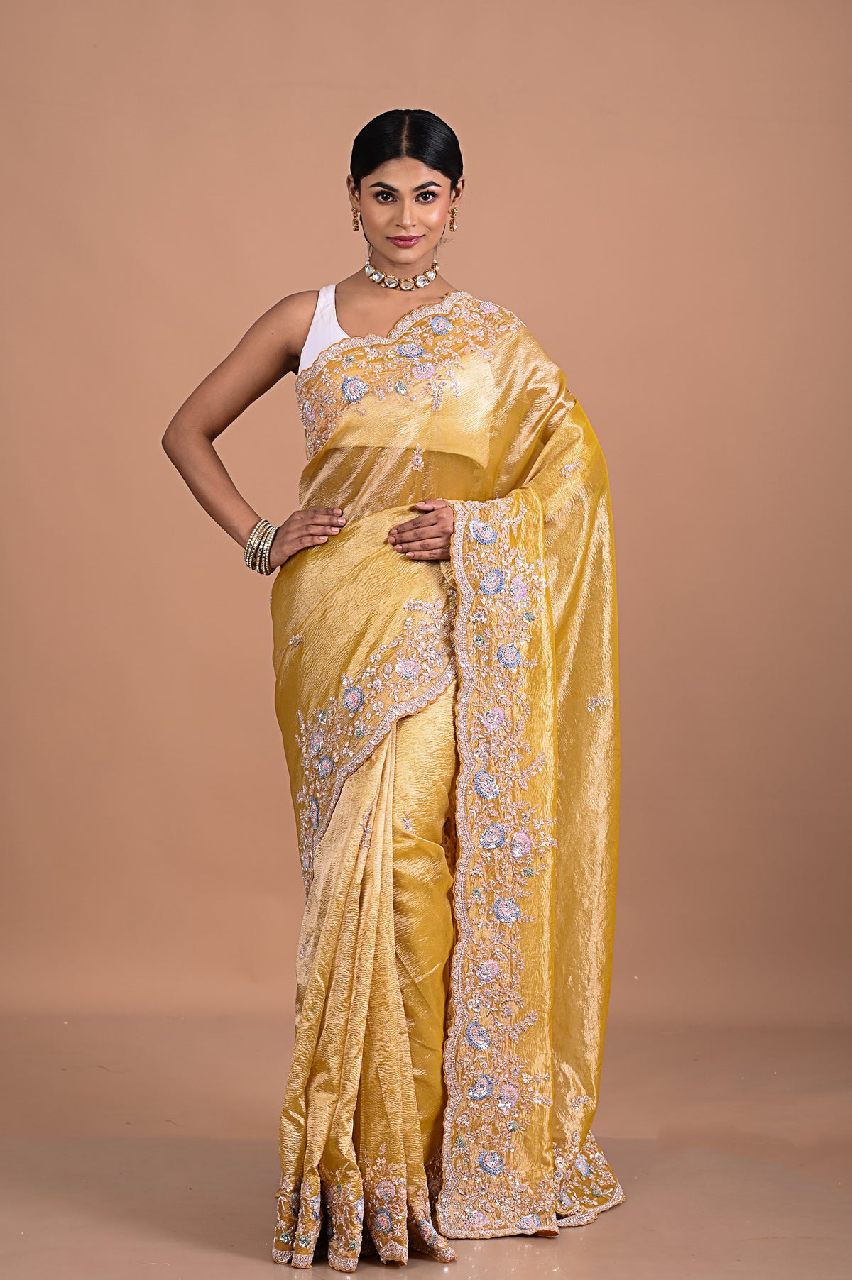 Georgette Tissue with Handembroidery Main image