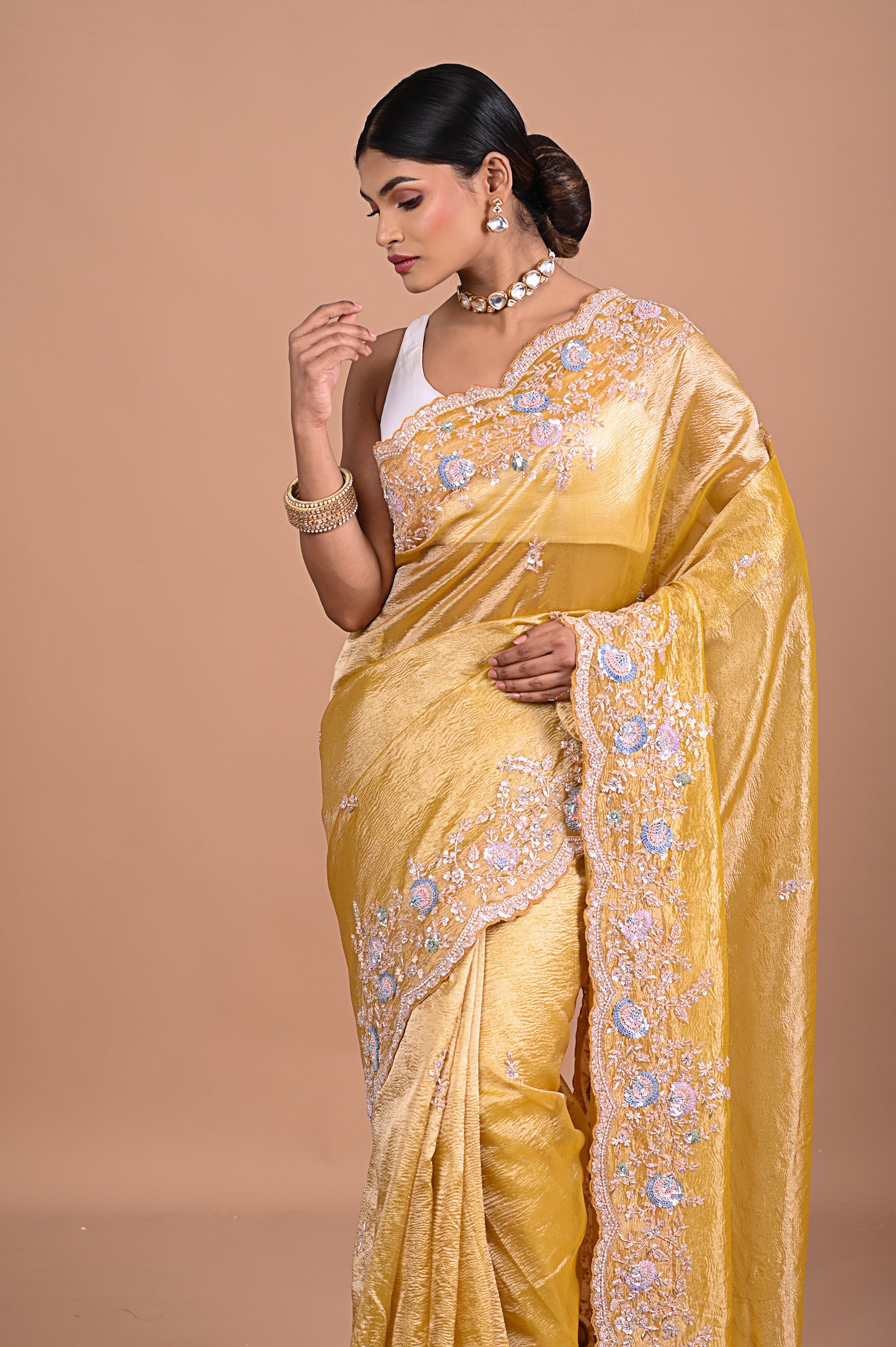 Georgette Tissue with Handembroidery Secondary image