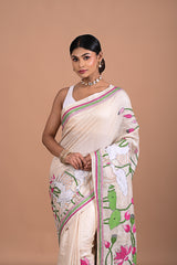 Tusser silk with Kantha embroidery