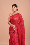 Chantily Lace saree with Sequence and embroidery work