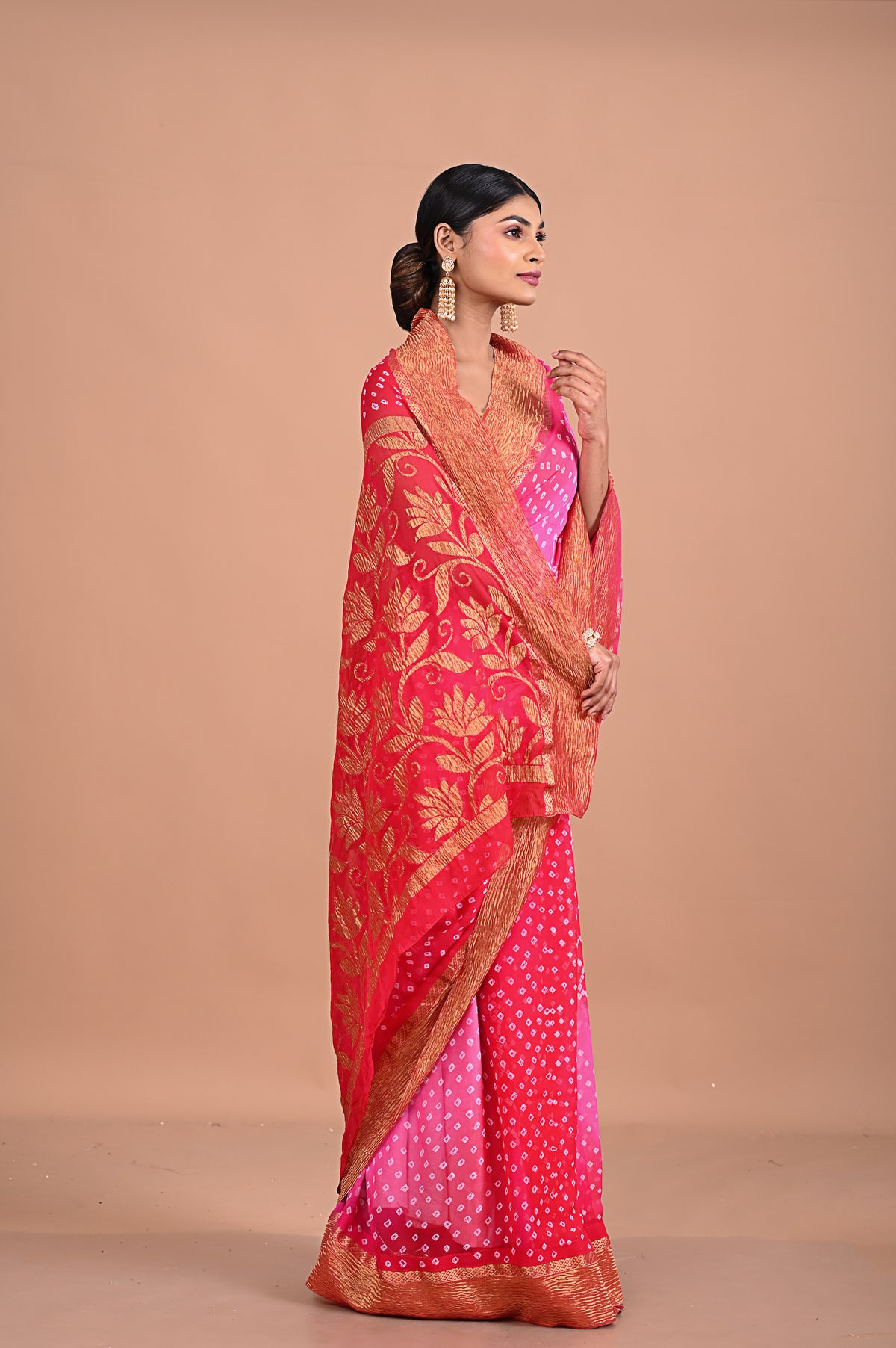 Bandhini on Banarasi georgette