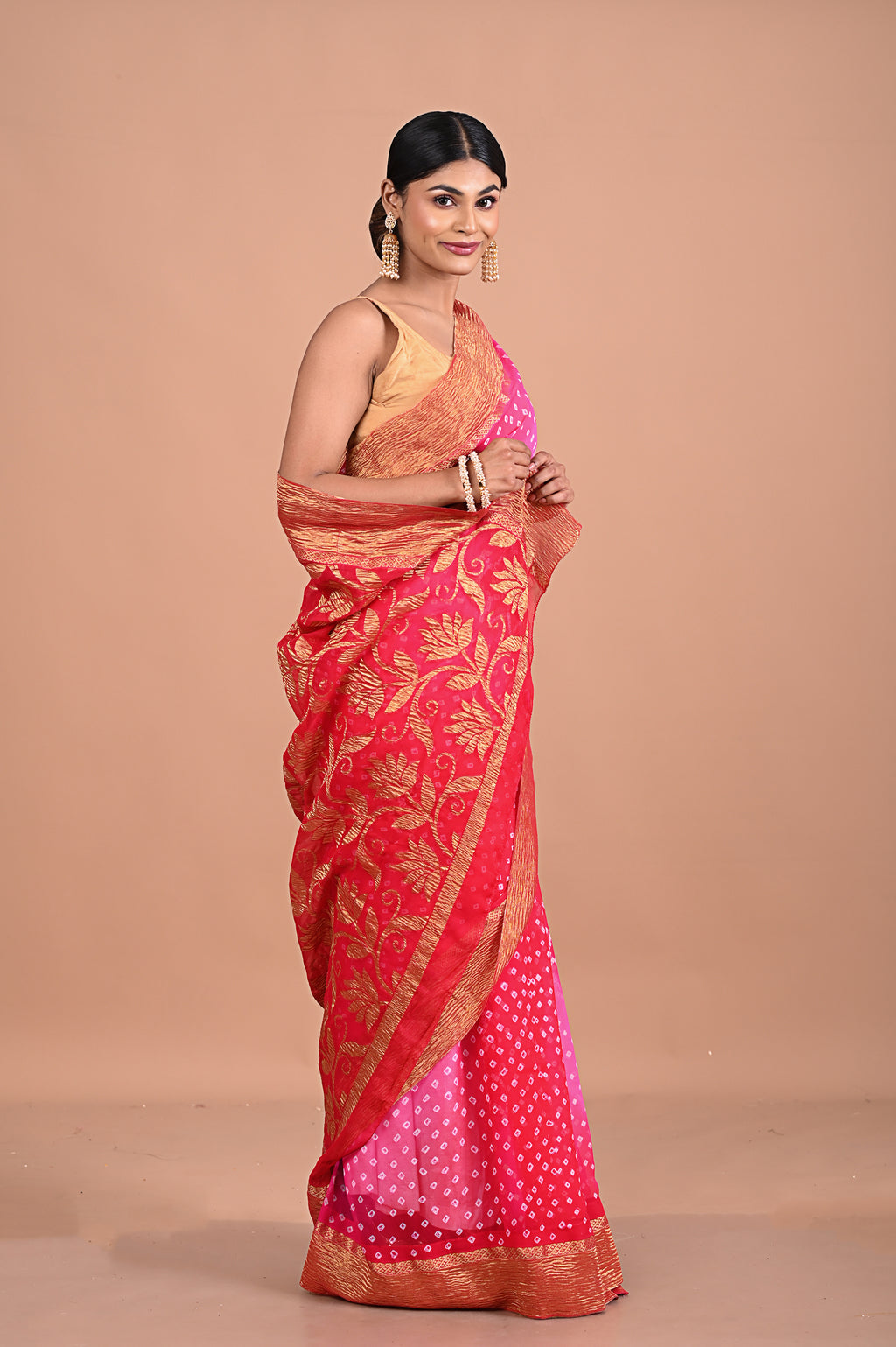 Bandhini on Banarasi georgette