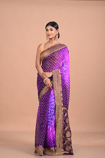 Bandhini on Banarasi georgette