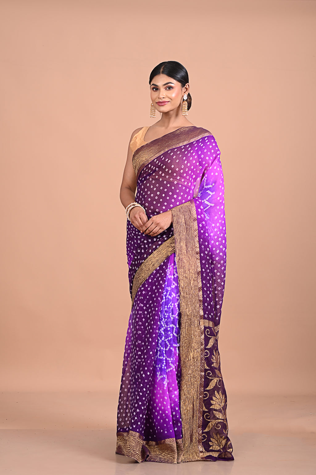 Bandhini on Banarasi georgette