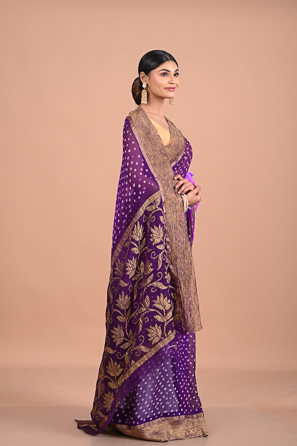 Bandhini on Banarasi georgette