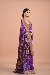 Bandhini on Banarasi georgette
