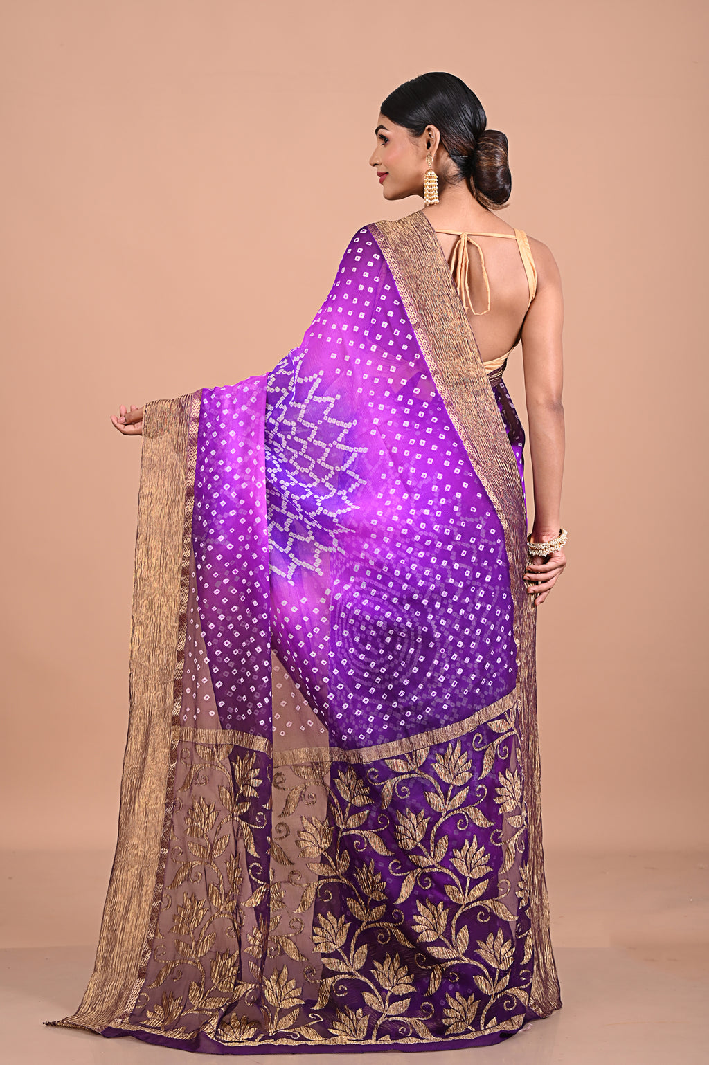 Bandhini on Banarasi georgette
