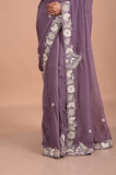 organza saree with Gota work