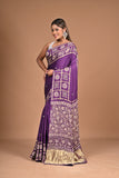 Ajrakh saree With Hand embroidery (Copy)