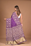Ajrakh saree With Hand embroidery (Copy)