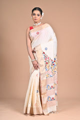 Zari Tussar Saree with Lambani Work – Where Tribal Soul Meets Regal Elegance