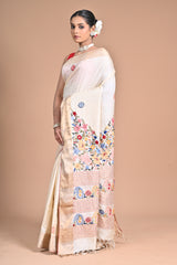 Zari Tussar Saree with Lambani Work – Where Tribal Soul Meets Regal Elegance