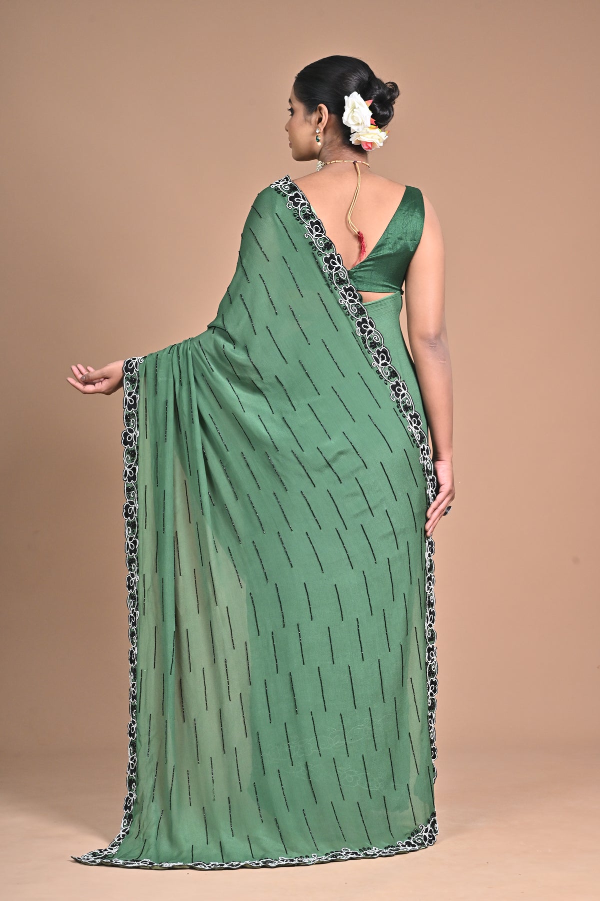 Chinon Crepe saree