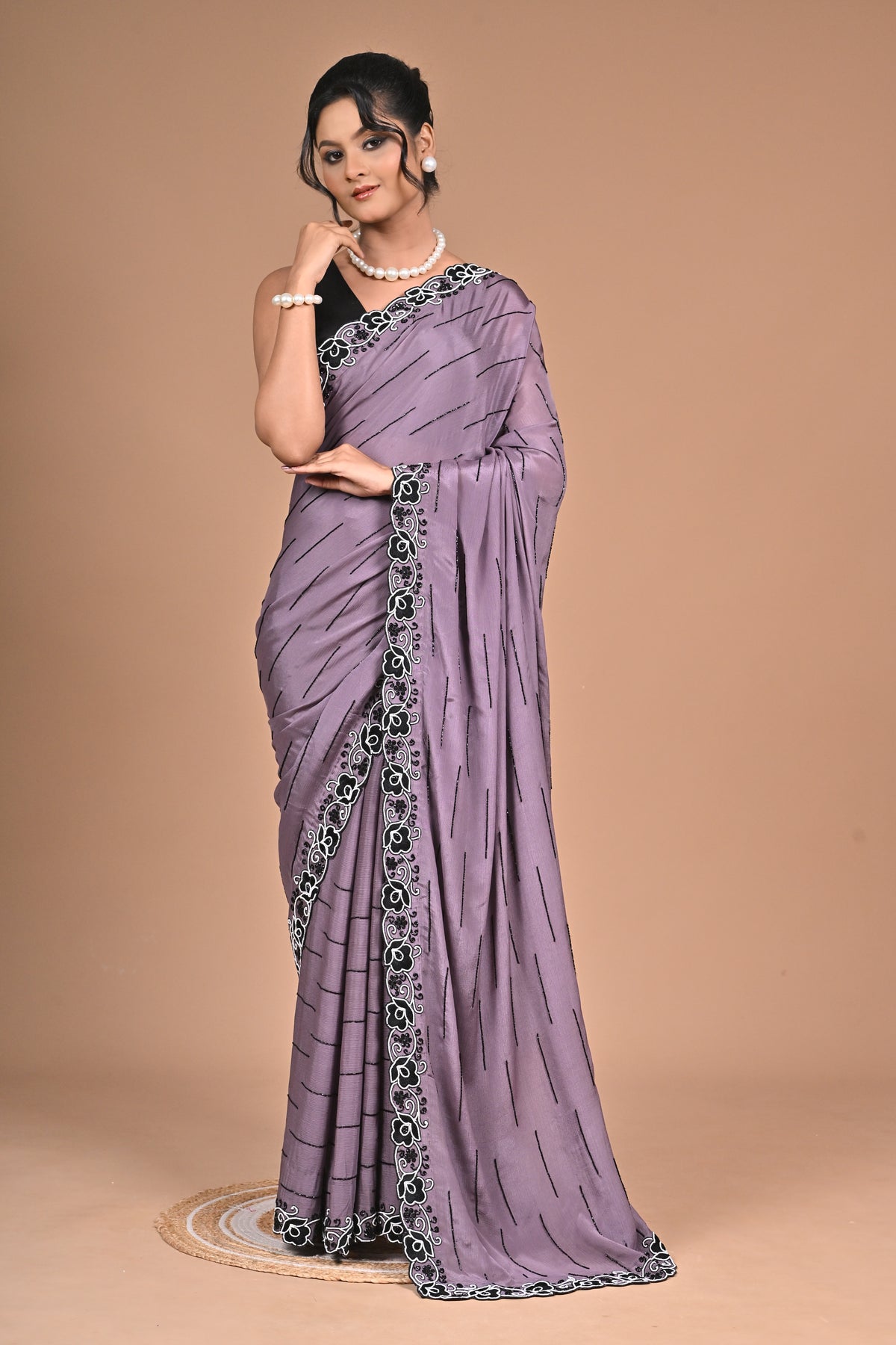 Chinon Crepe saree