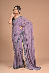 Chinon Crepe saree