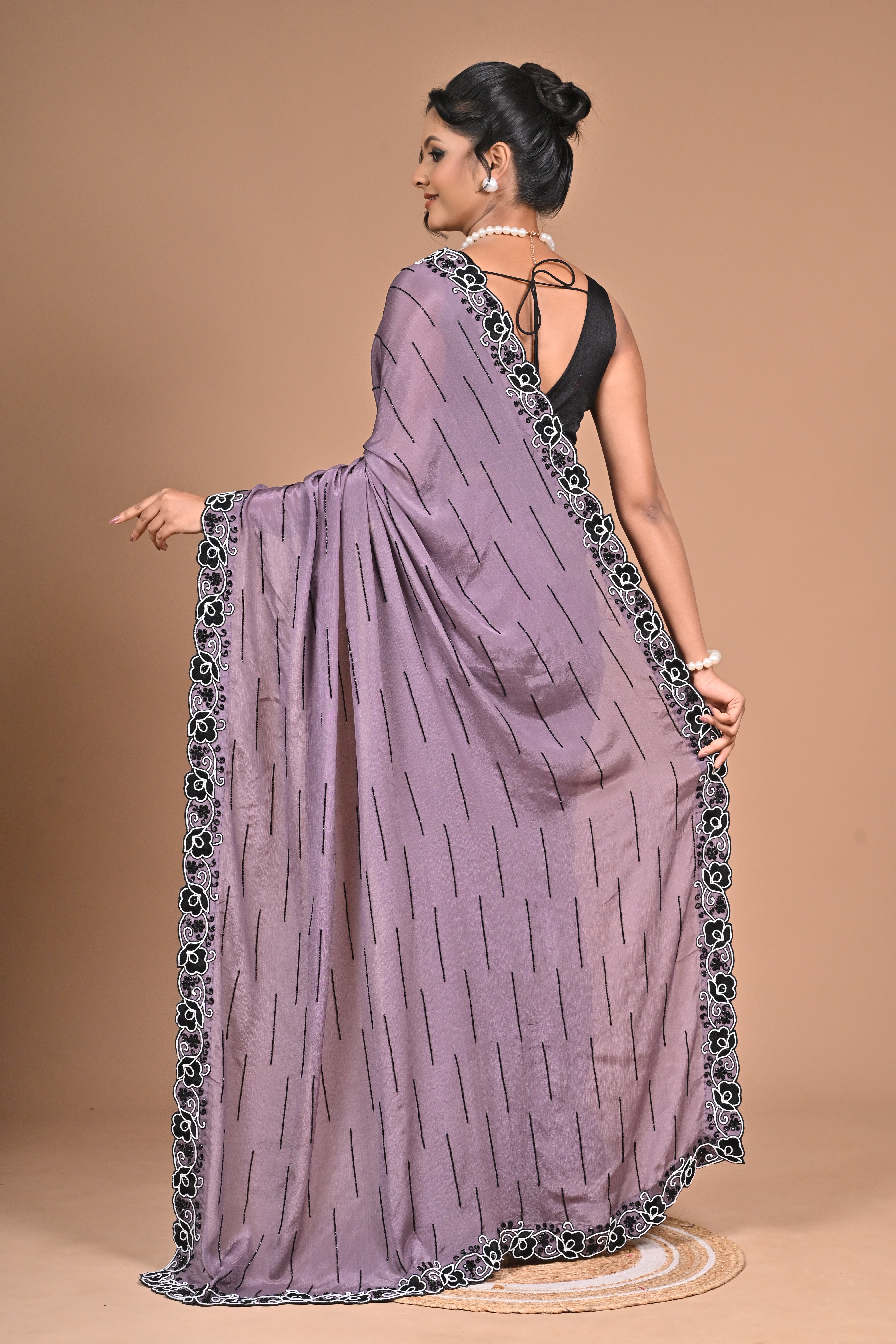 Chinon Crepe saree
