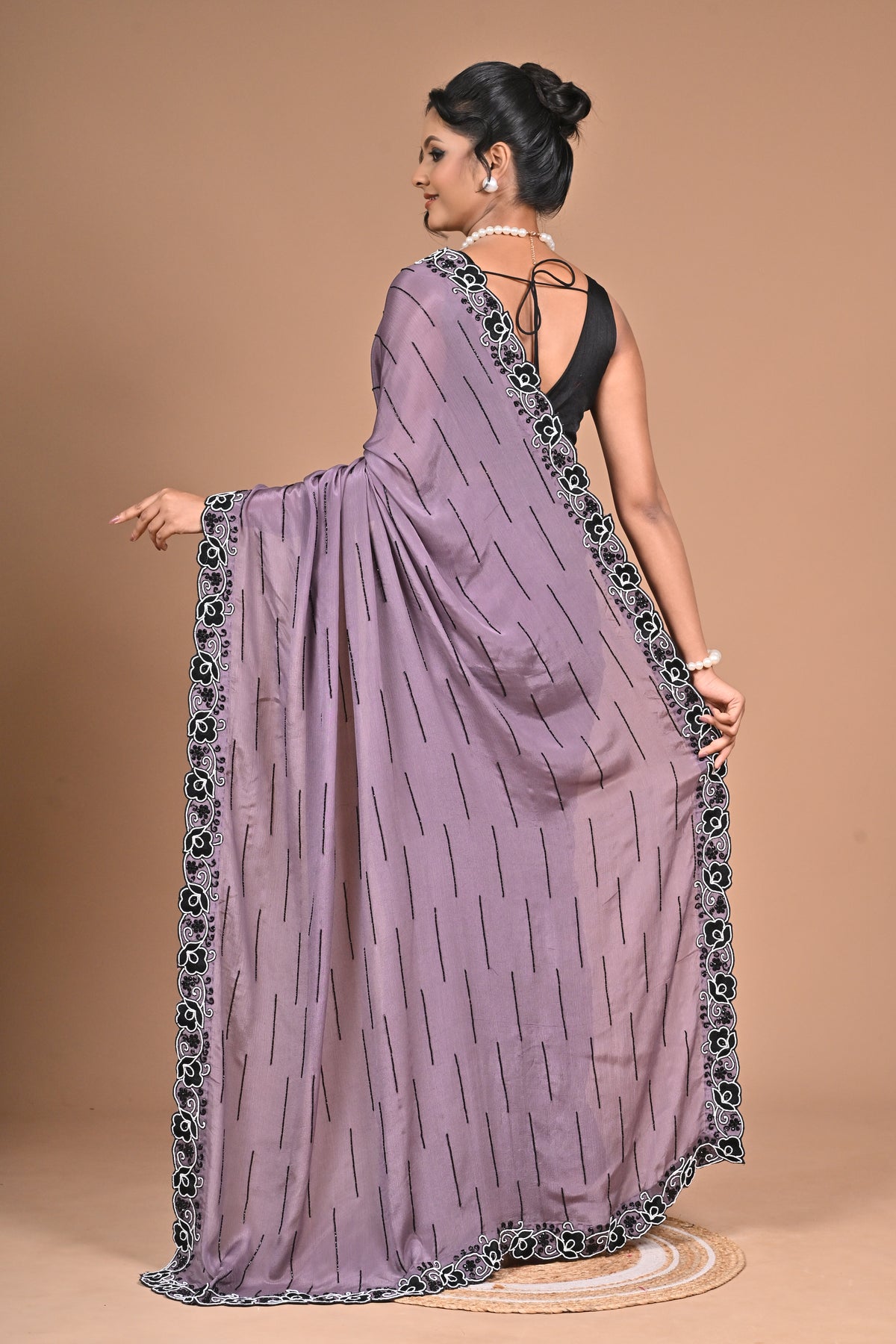 Chinon Crepe saree