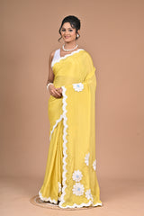 Dori Work on Crepe Silk Saree