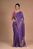 Tusser with Kantha and French Knot embroidery