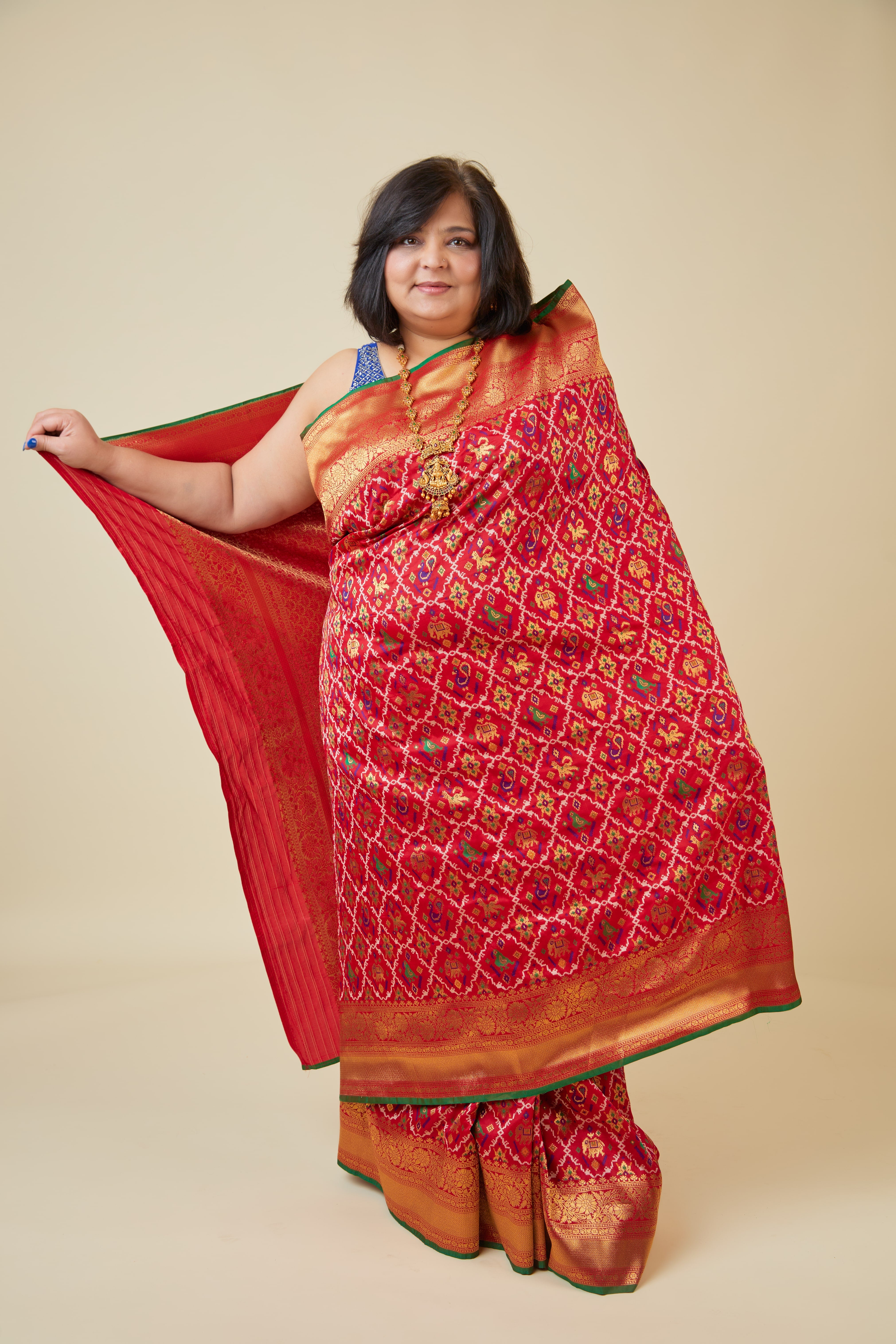 Red Banarsi Organza Saree