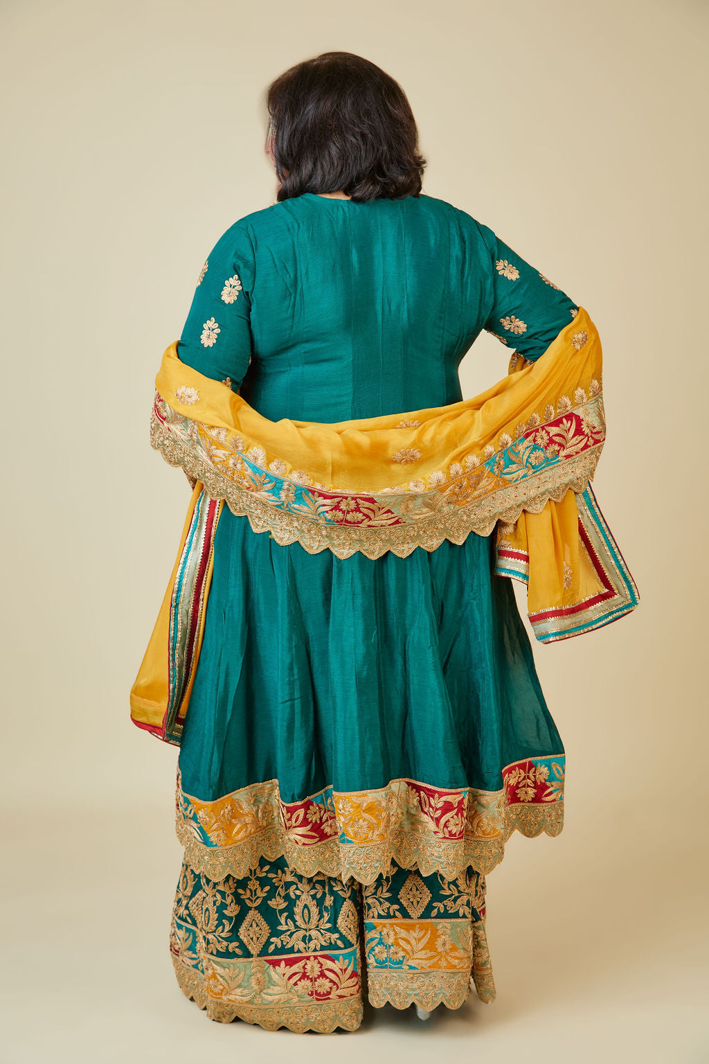 Chinon Sharara Suit with Embroidery