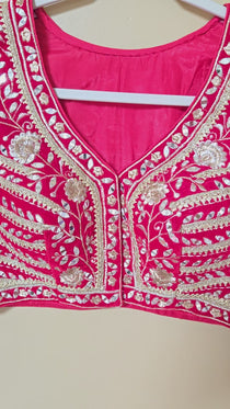 Heavy Embroidered blouse with Mirror work