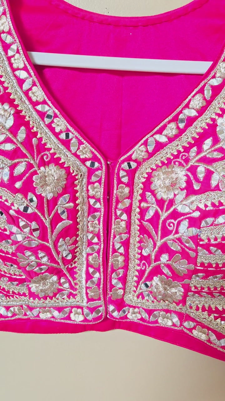 Heavy Embroidered blouse with Mirror work