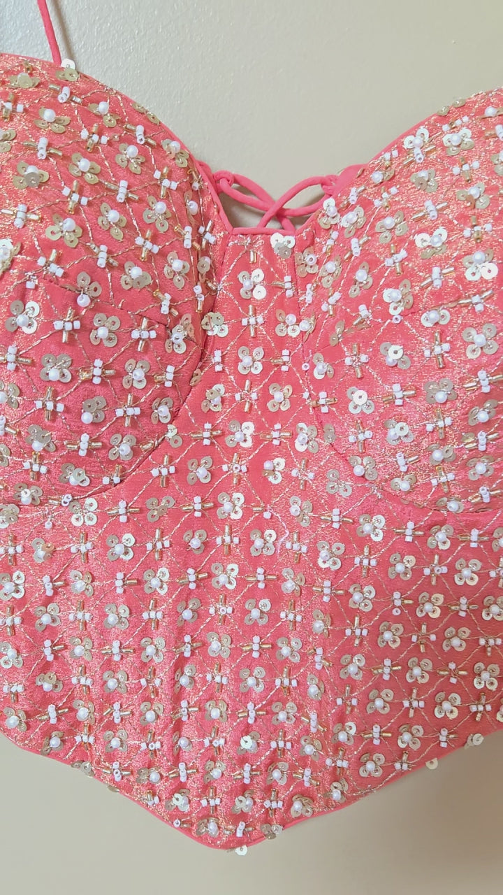 Corset Blouses with Pearl work