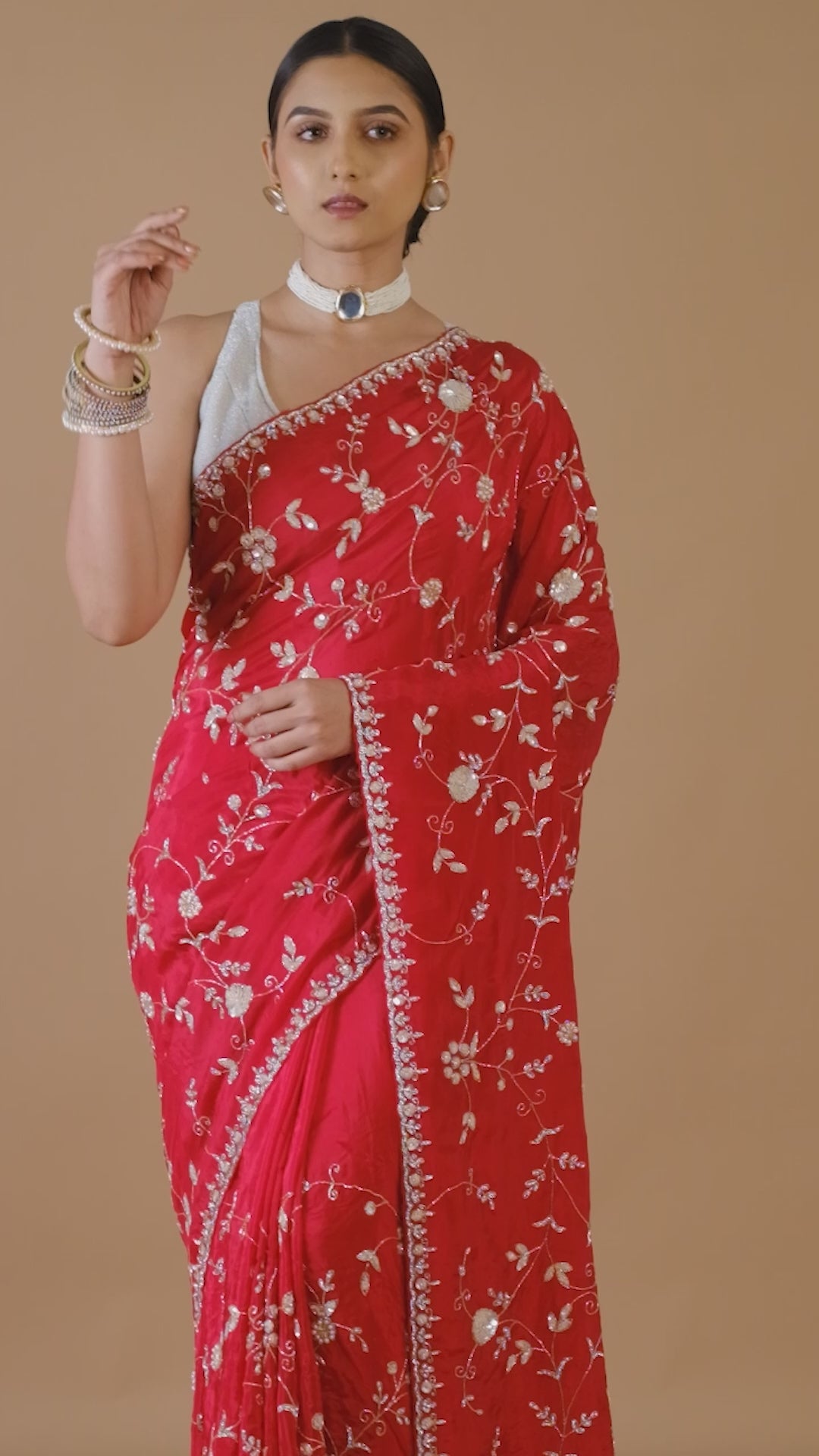 Chinon crepe with Jaal embroidery