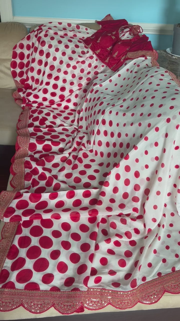 Chinon Silk saree