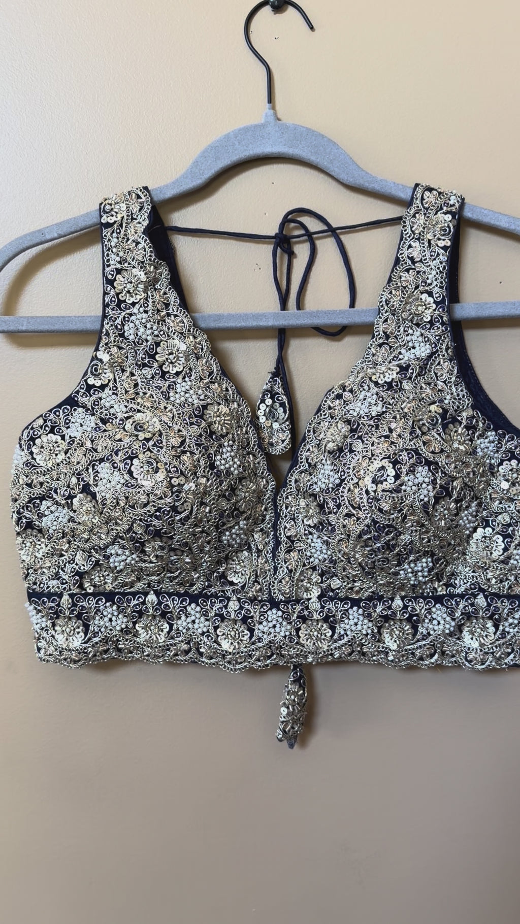 Designer Blouse with moti and Sequence work