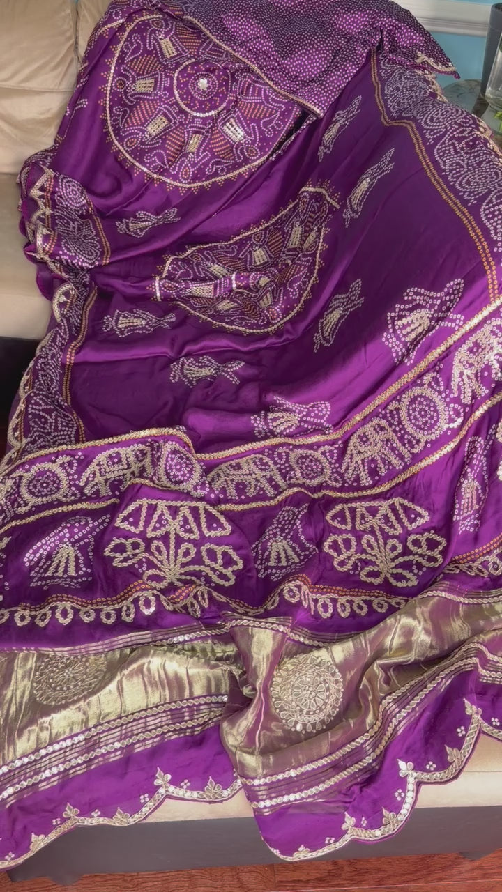 Bandhini on Gajji Silk