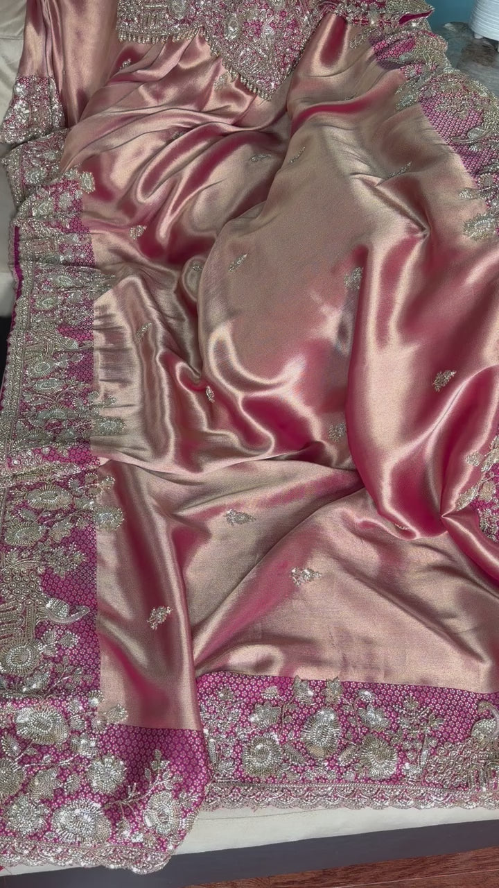 Georgette tissue saree