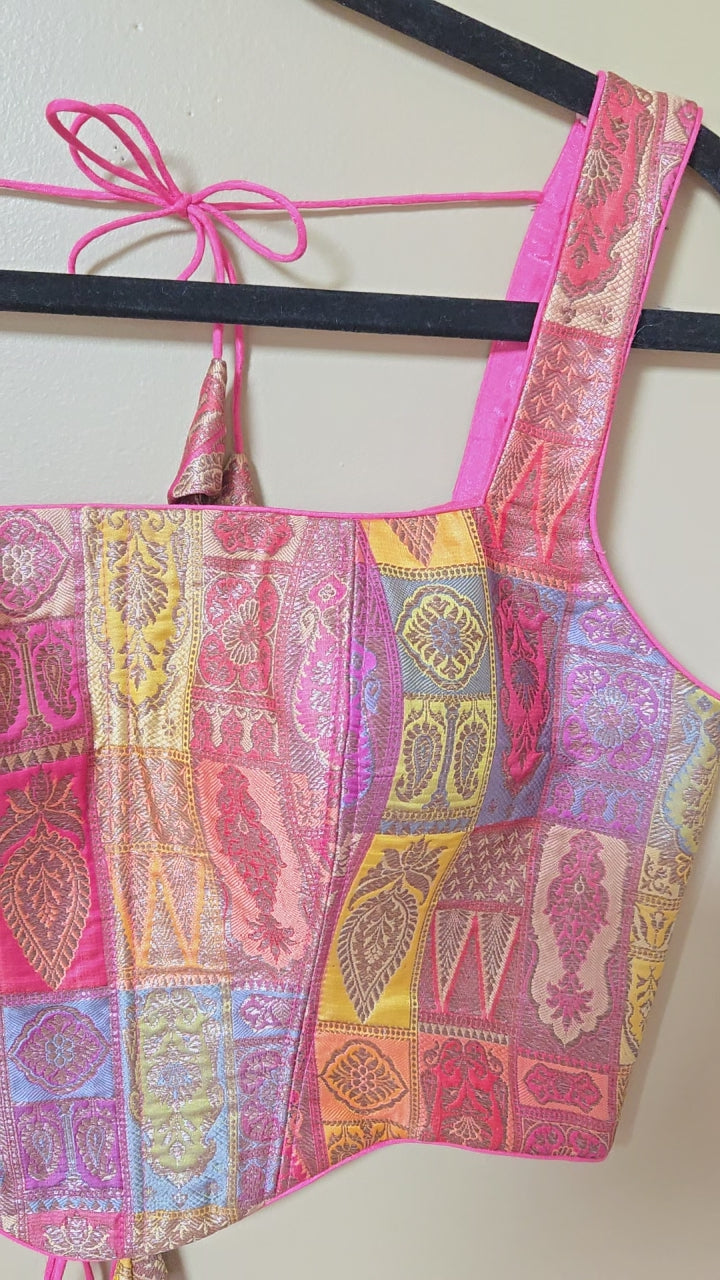 Pure banarasi Brocade Corset blouse